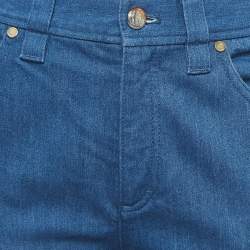 Chloe Blue Denim High Rise Wide Leg Jeans M Waist 27"