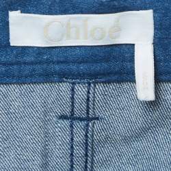 Chloe Blue Denim High Rise Wide Leg Jeans M Waist 27"