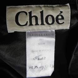 Chloe Black Wool Blend Cape Jacket M