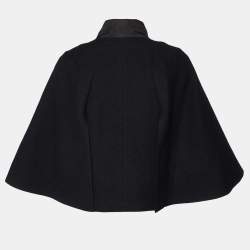 Chloe Black Wool Blend Cape Jacket M