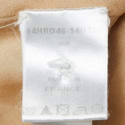 مملوكة مسبقًا Chloe Cream Silk Lace Trim Midi Dress M