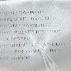 مملوكة مسبقًا Chloe Cream Silk Lace Trim Midi Dress M