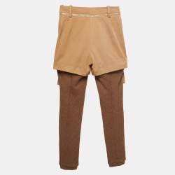 Pre Owned Chloe Brown Wool Pocket Detail Knit Trousers S