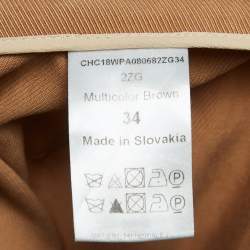 Pre Owned Chloe Brown Wool Pocket Detail Knit Trousers S