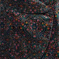 Pre Owned Chloe Vintage Multicolor Floral Velvet Vest L