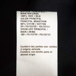 Pre Owned Chloe Navy Silk Lace Trim Shirt Dress S