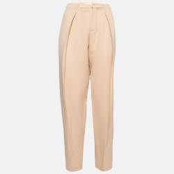 Chloe Light Beige Crepe Trousers M