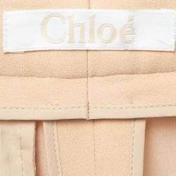 Chloe Light Beige Crepe Trousers M