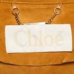 Pre Owned Chloe Brown Suede Belted Jacket S