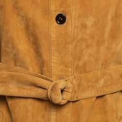 Pre Owned Chloe Brown Suede Belted Jacket S