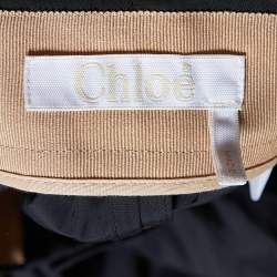 Pre Owned Chloe Black Cotton Pleated Gaucho Pants S