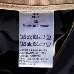 Pre Owned Chloe Black Cotton Pleated Gaucho Pants S