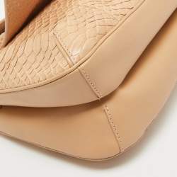 Chloe Beige Python and Leather Amelia Shoulder Bag