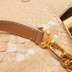 Chloe Beige Python and Leather Amelia Shoulder Bag