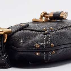 Pre Owned Chloe Black Leather Paddington Pochette Bag