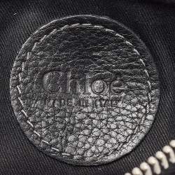 Pre Owned Chloe Black Leather Paddington Pochette Bag