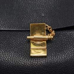 Pre Owned Chloe Black Leather Medium Drew Shoulder Bag