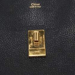 Pre Owned Chloe Black Leather Medium Drew Shoulder Bag