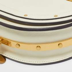 Chloe Off White Leather Nile Minaudiere Crossbody Bag