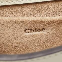 Chloe Off White Leather Nile Minaudiere Crossbody Bag