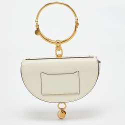 Chloe Off White Leather Nile Minaudiere Crossbody Bag