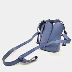 Chloe Blue Leather Mini Tulip Bucket Bag 