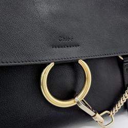 Chloe Black Leather Small Faye Day Top Handle Bag