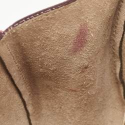 Pre Owned Chloe Red Leather Small Drew Chain Crossbody Bag