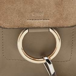 Chloe Beige Leather and Suede Mini Faye Daye Backpack