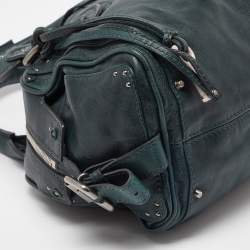 Pre Owned Chloe Green Leather Medium Paddington Satchel