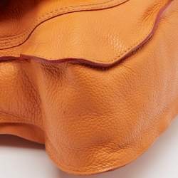 Pre Owned Chloe Orange Leather Medium Marcie Shoulder Bag