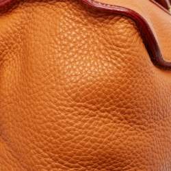 Pre Owned Chloe Orange Leather Medium Marcie Shoulder Bag