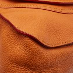 Pre Owned Chloe Orange Leather Medium Marcie Shoulder Bag