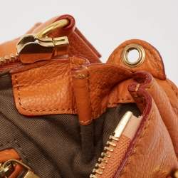 Pre Owned Chloe Orange Leather Medium Marcie Shoulder Bag
