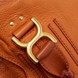 Pre Owned Chloe Orange Leather Medium Marcie Shoulder Bag