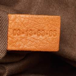 Pre Owned Chloe Orange Leather Medium Marcie Shoulder Bag