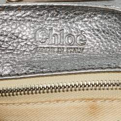 Pre Owned Chloe Silver Leather Paddington Satchel