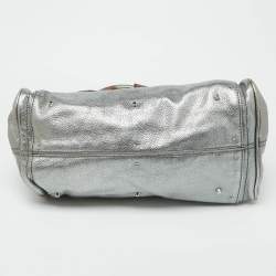 Pre Owned Chloe Silver Leather Paddington Satchel