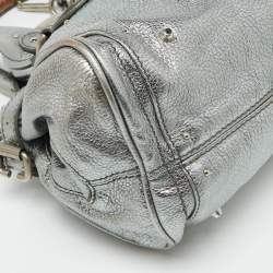 Pre Owned Chloe Silver Leather Paddington Satchel