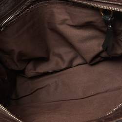 Chloe Brown/Black Leather Pockets Tote