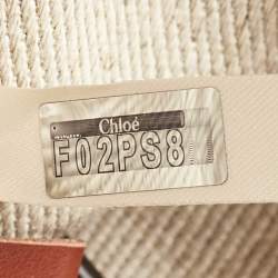 Pre Owned Chloe Beige/Tan Raffia and Leather Small Woody Bucket Bag