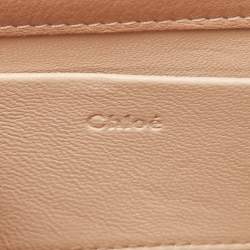 Pre Owned Chloe Beige Leather Nile Minaudiere Crossbody Bag