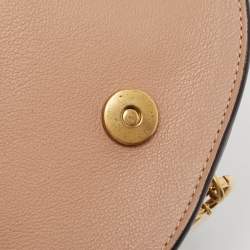 Pre Owned Chloe Beige Leather Nile Minaudiere Crossbody Bag
