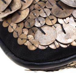 Pre Owned Chloe Black and Metallic Sequin Embellished Shoulder Bag