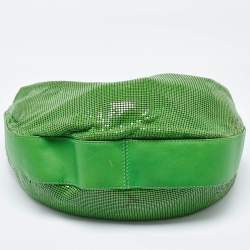 Pre Owned Chloe Green Metal Mesh and Leather Chainmail Hobo