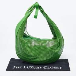 Pre Owned Chloe Green Metal Mesh and Leather Chainmail Hobo