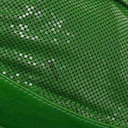 Pre Owned Chloe Green Metal Mesh and Leather Chainmail Hobo
