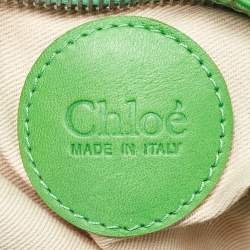 Pre Owned Chloe Green Metal Mesh and Leather Chainmail Hobo