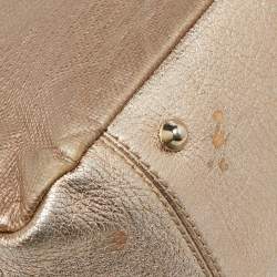 Chloe Gold Leather Front Pocket Satchel
