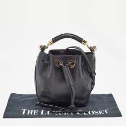 Pre Owned Chloe Black Snakeskin and Leather Gala Bucket Bag